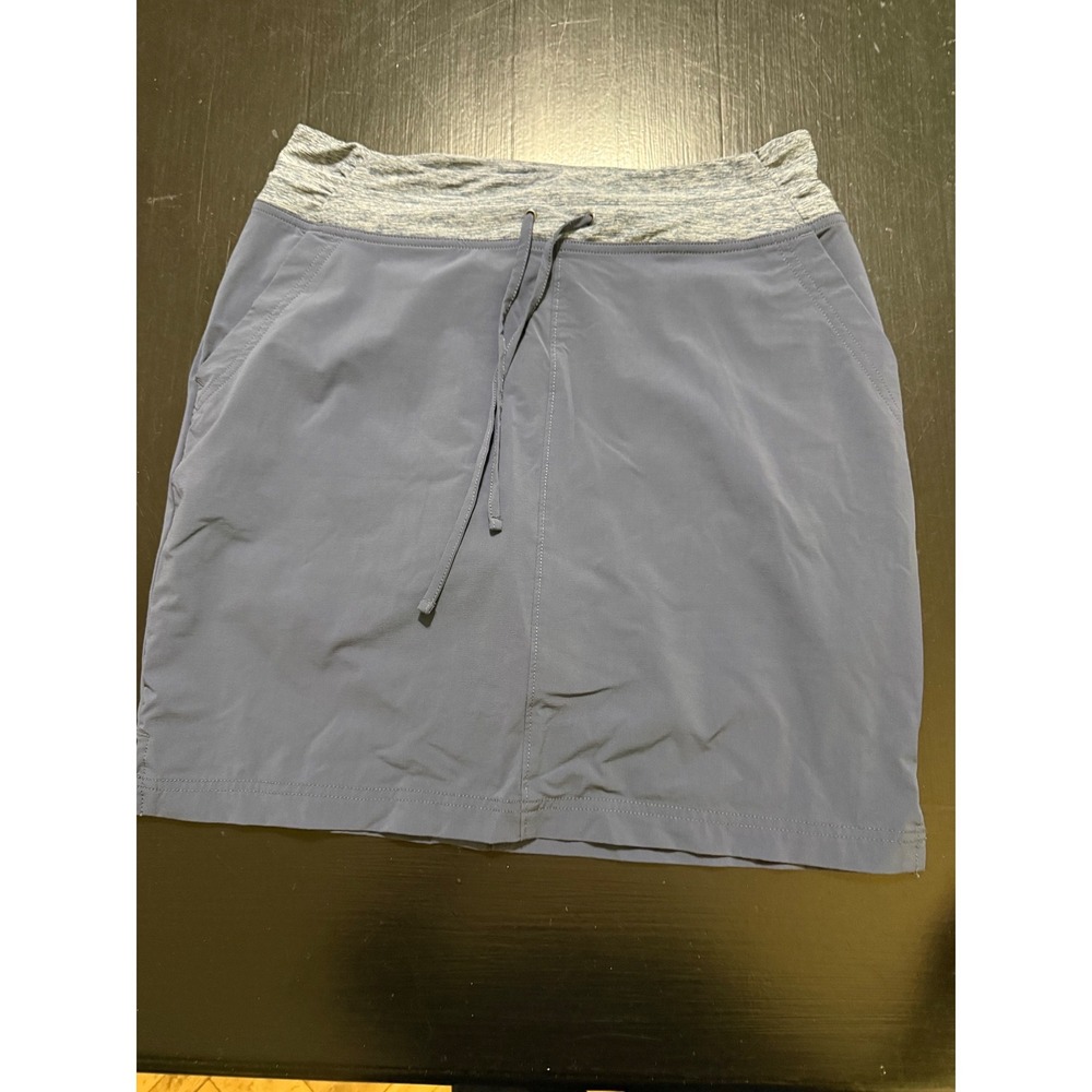 Duluth Trading Co Armachillo Skort Blue Gray Hiking Athletic Skirt Womens 8